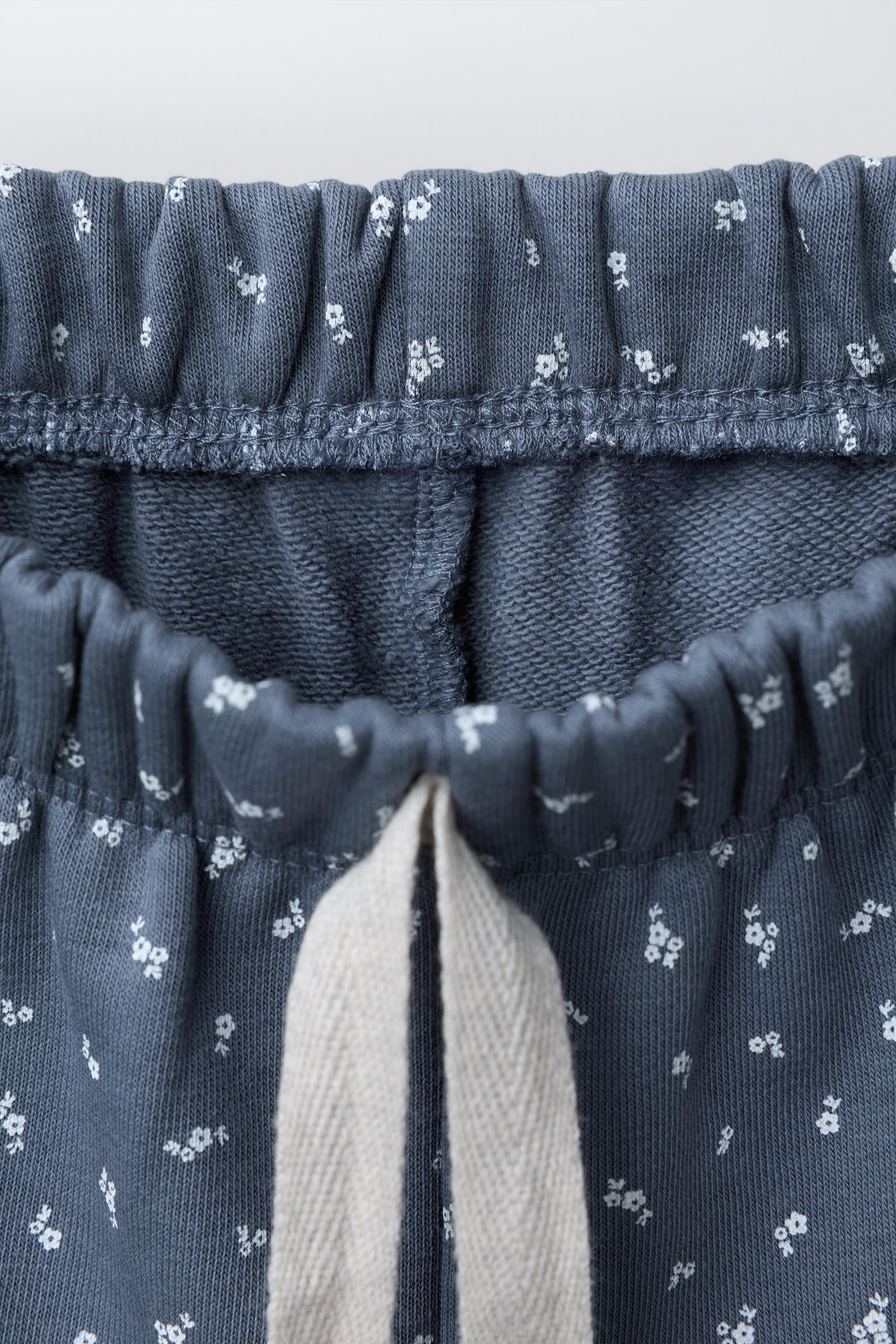 PLUSH WIDE LEG FLORAL PANTS